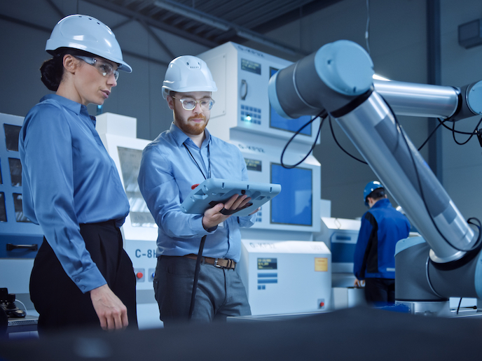 Factory,Workshop:,Professional,Female,Engineer,,Male,Machinery,Operator,Use,Industrial